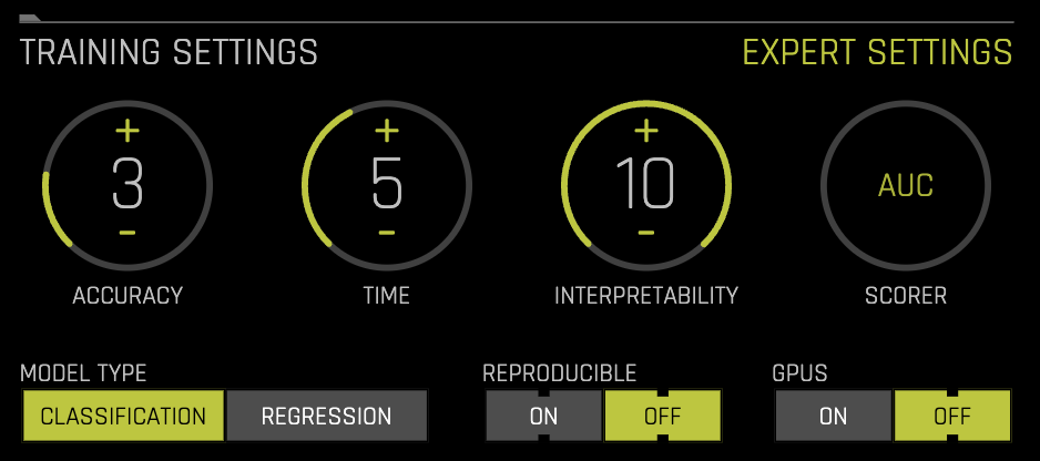 Accuracy, Time, and Interpretability Knobs