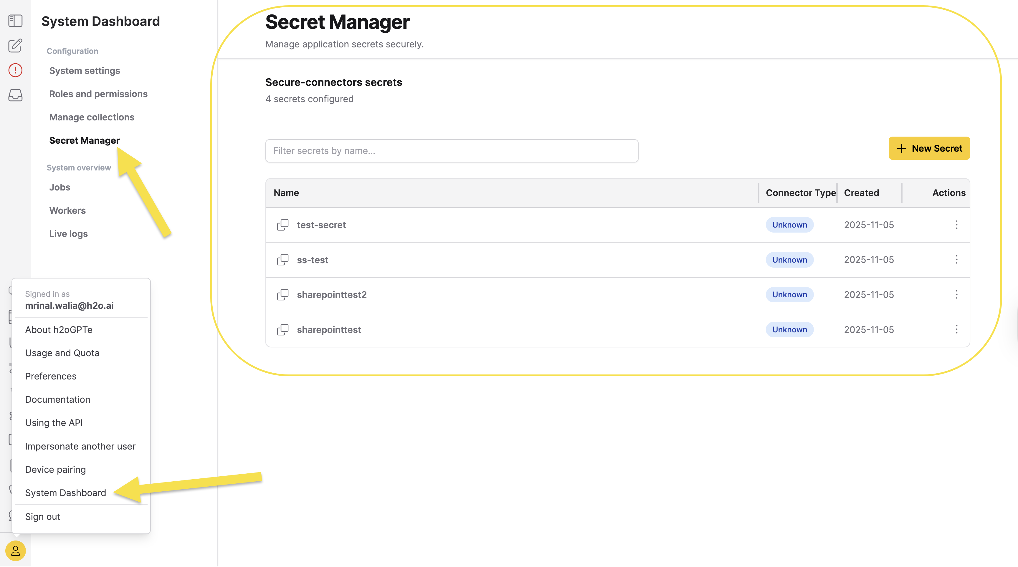 Access Secret Manager