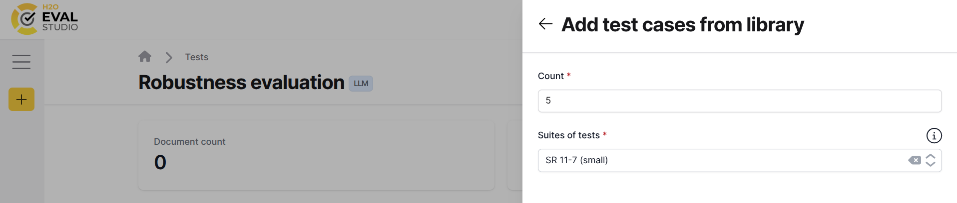 Select test suite