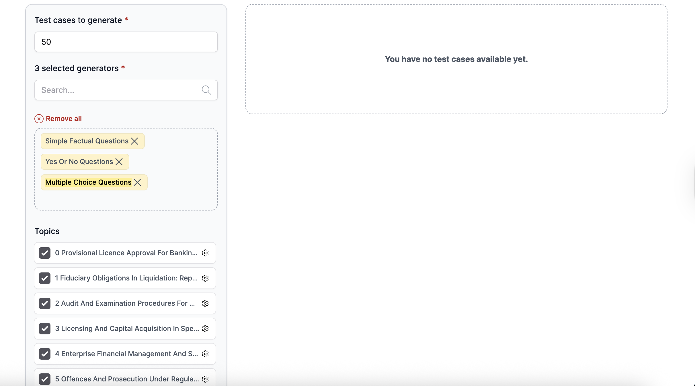 Select generators