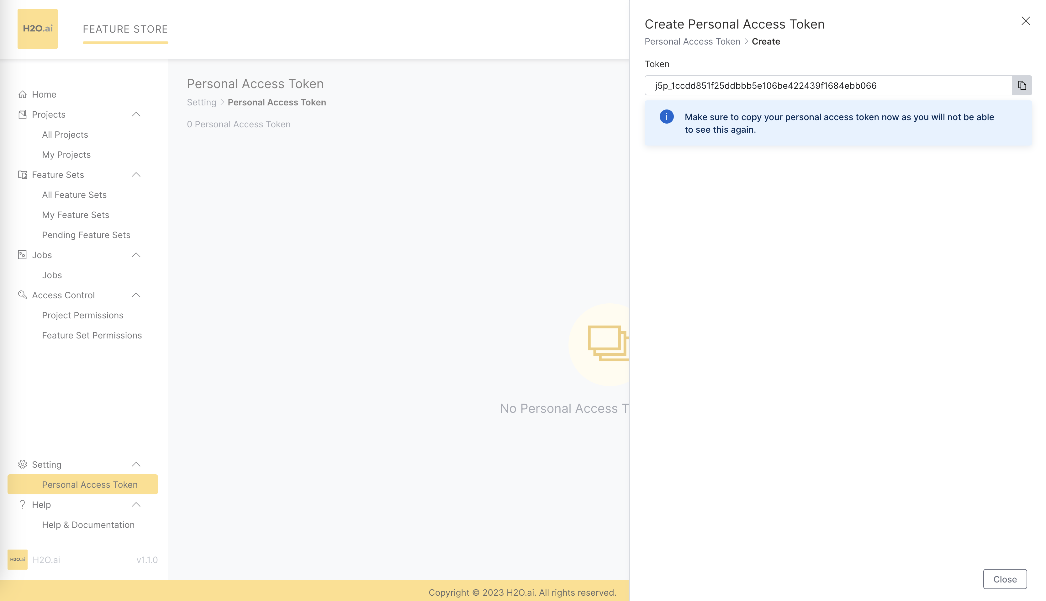 Generate Personal Access Token