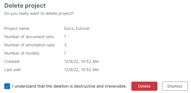 Delete Project