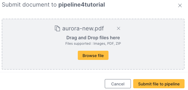 The panel to submit new documents to be scored.