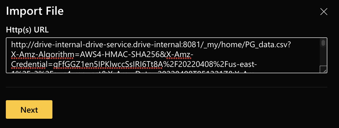 import-data-via-link