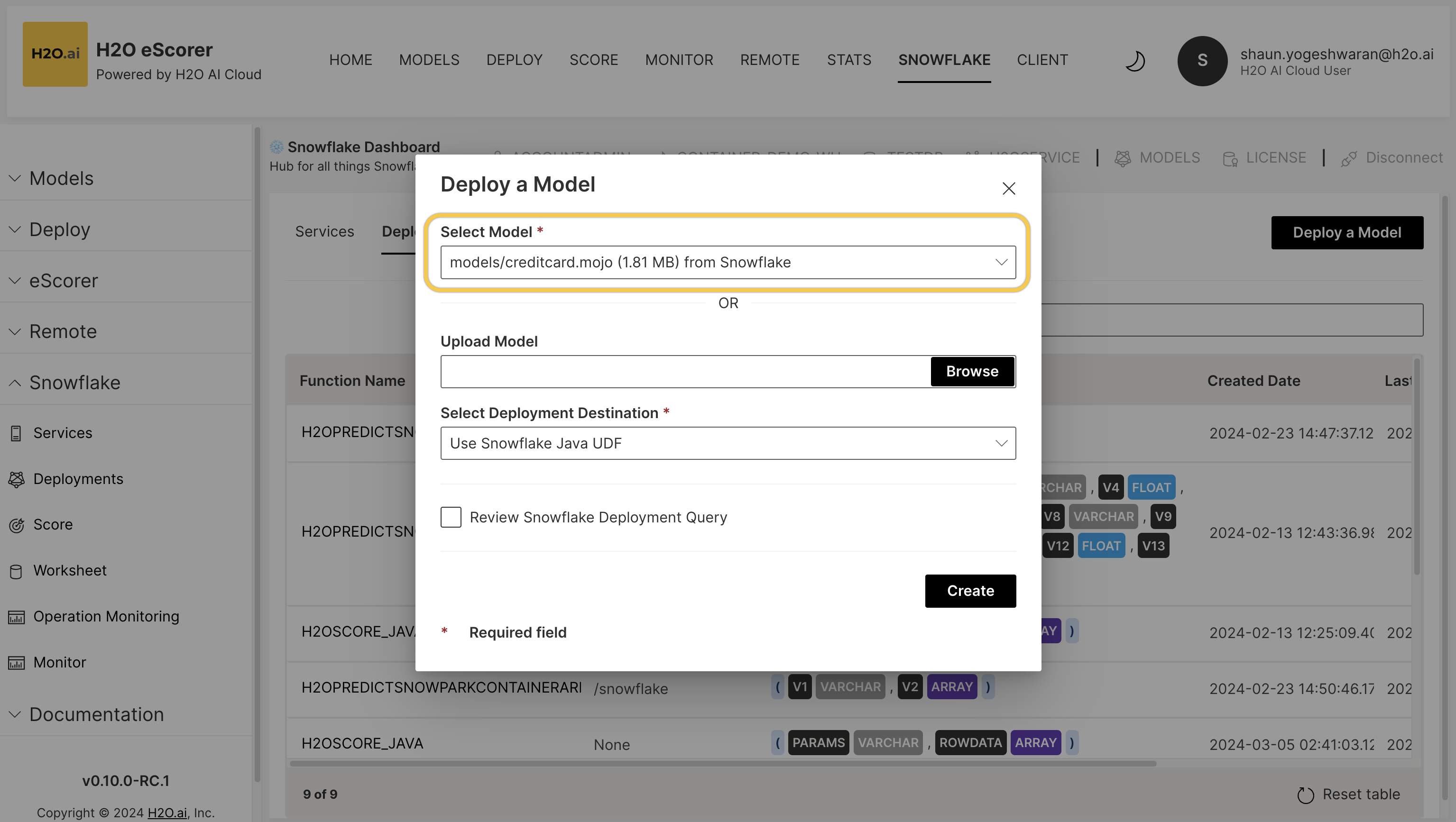Uploading a pre-existing model