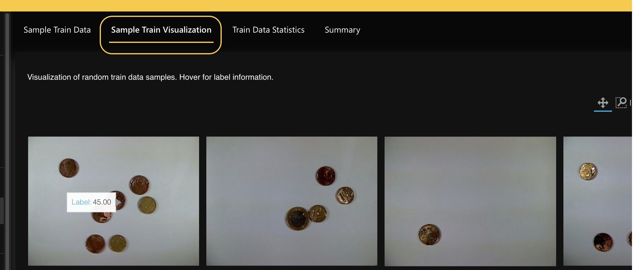 Sample train visulization