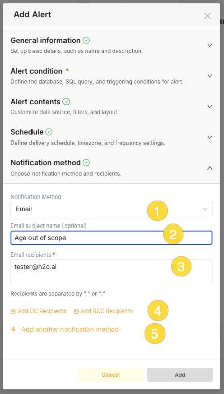 Superset notification channel configuration