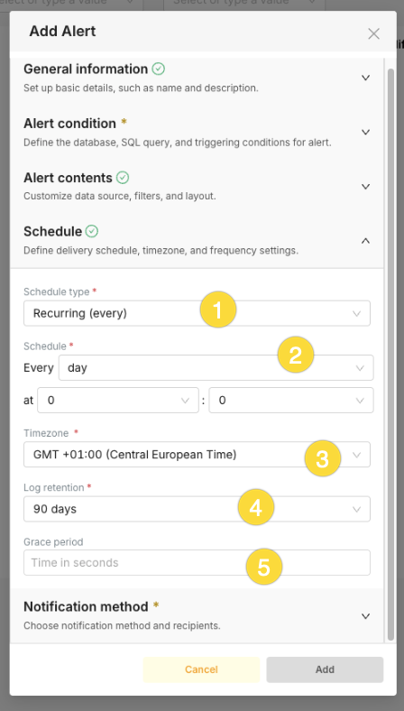 Superset alert schedule