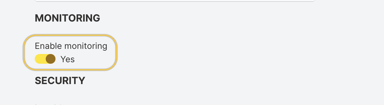 enable monitoring