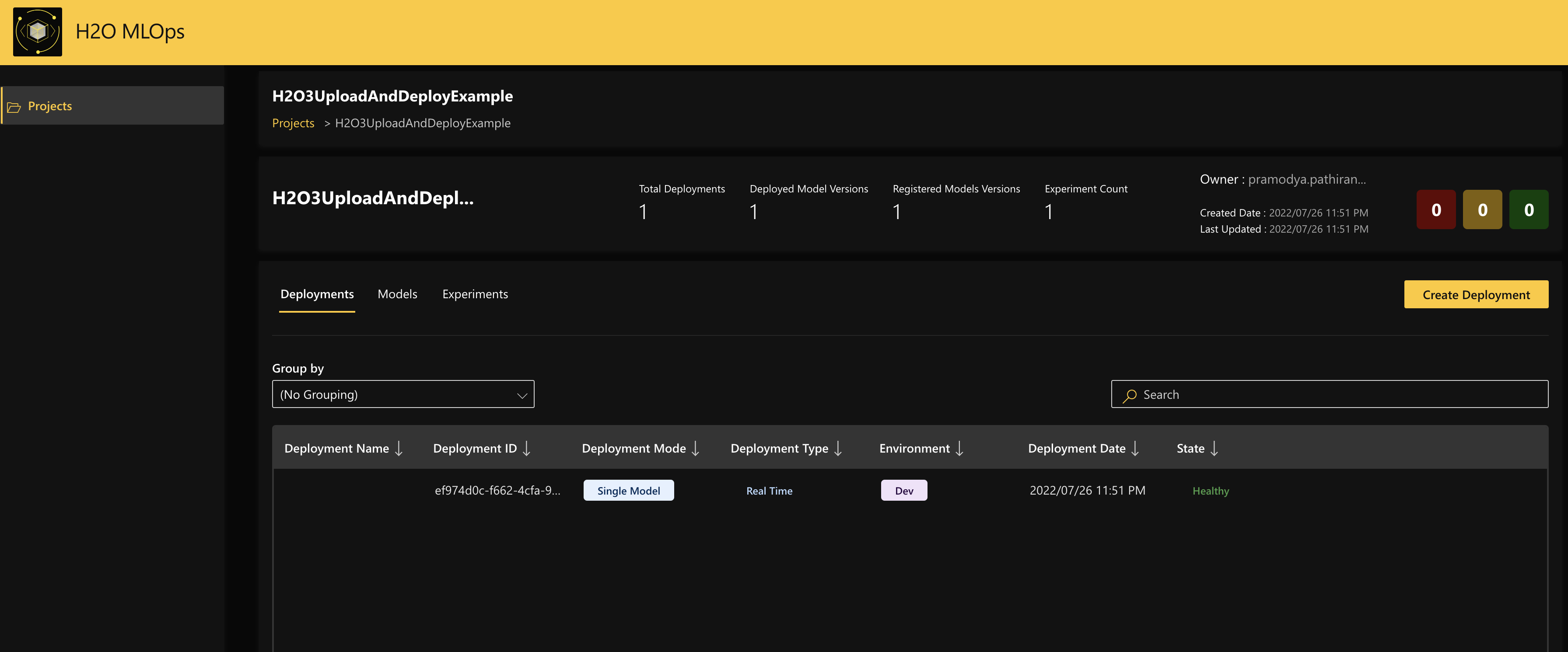 Python client H2O-3 Model Deployment