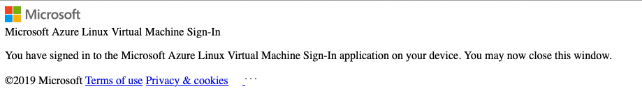 Successful sign-in