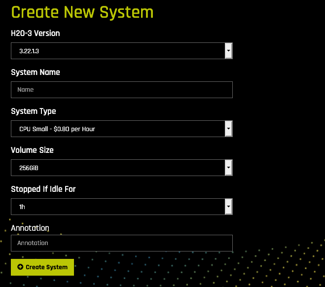 Create H2O-3 System