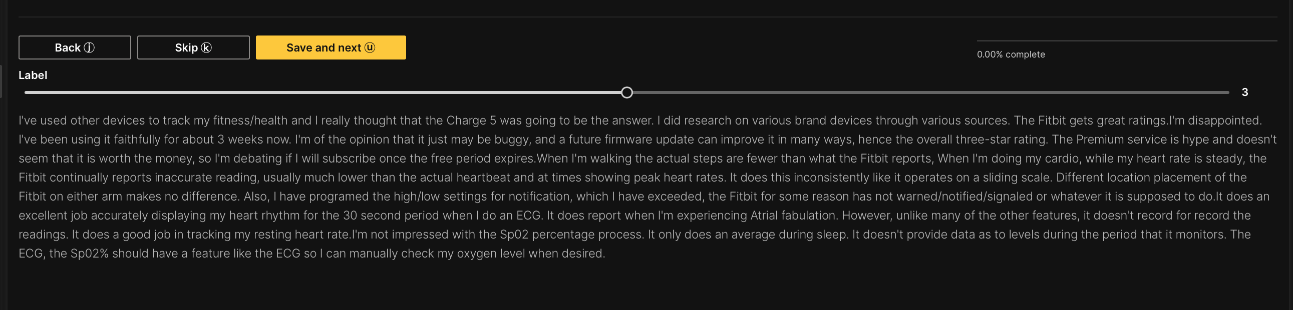 Annotated dataset with label of 3