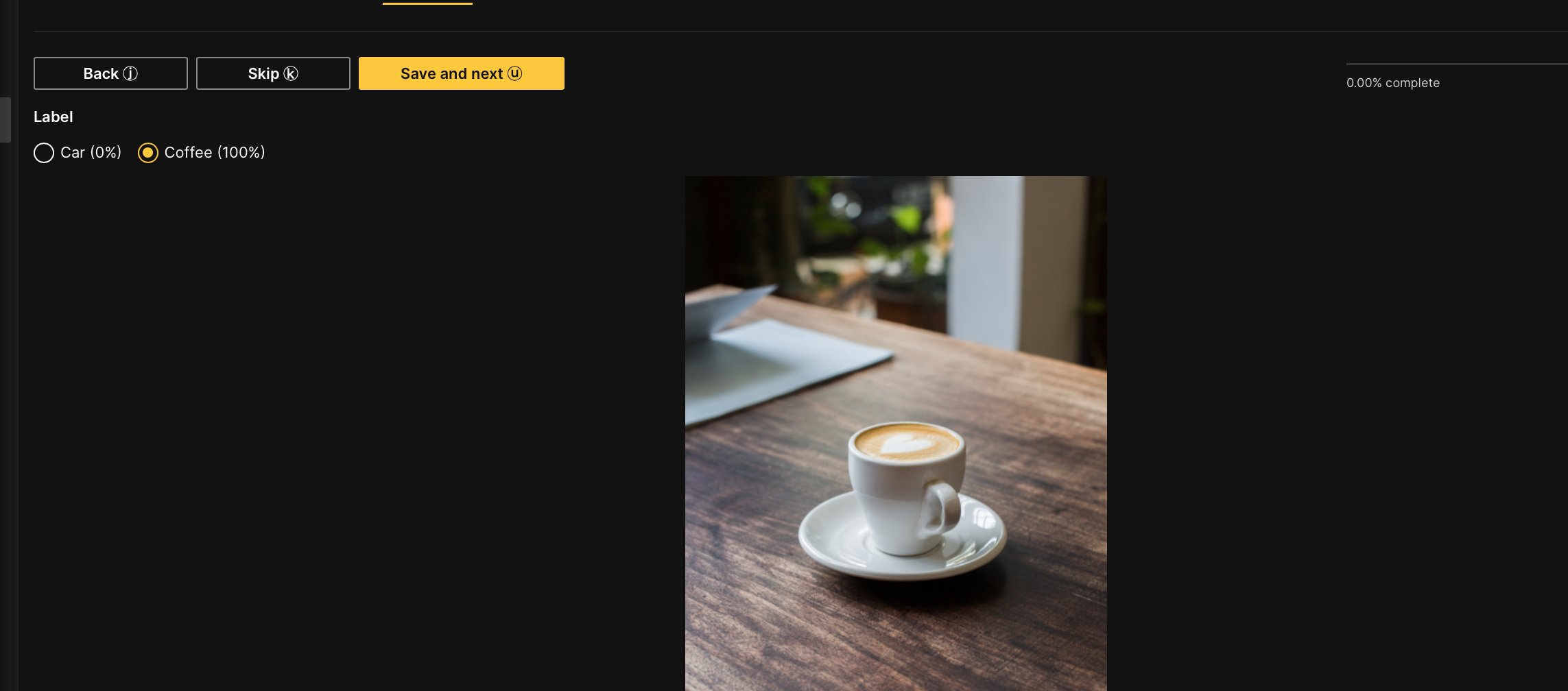 First annotated sample
